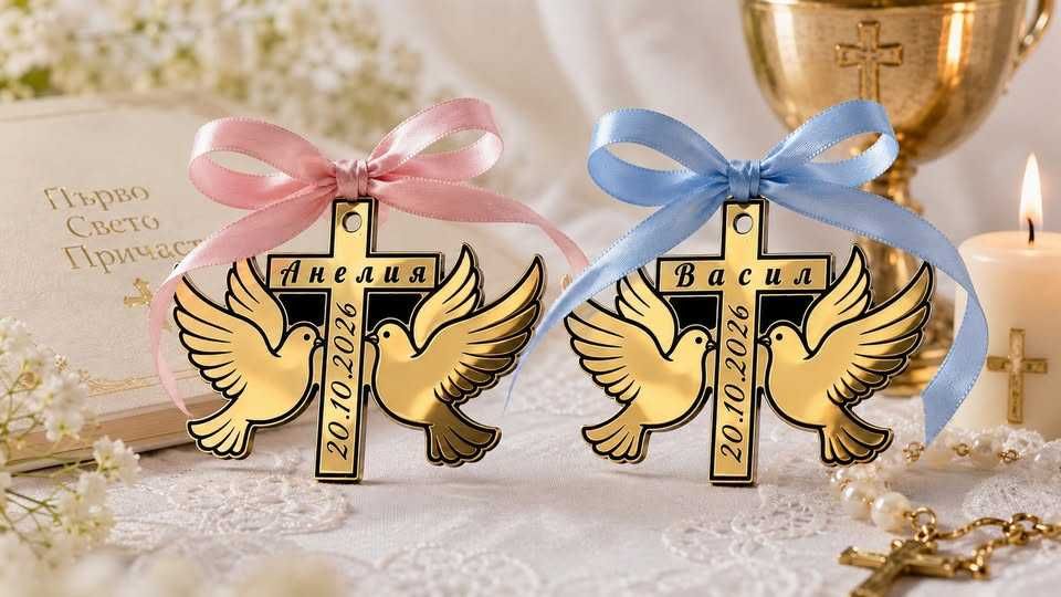 Персонализиран сувенир за гости на кръщене