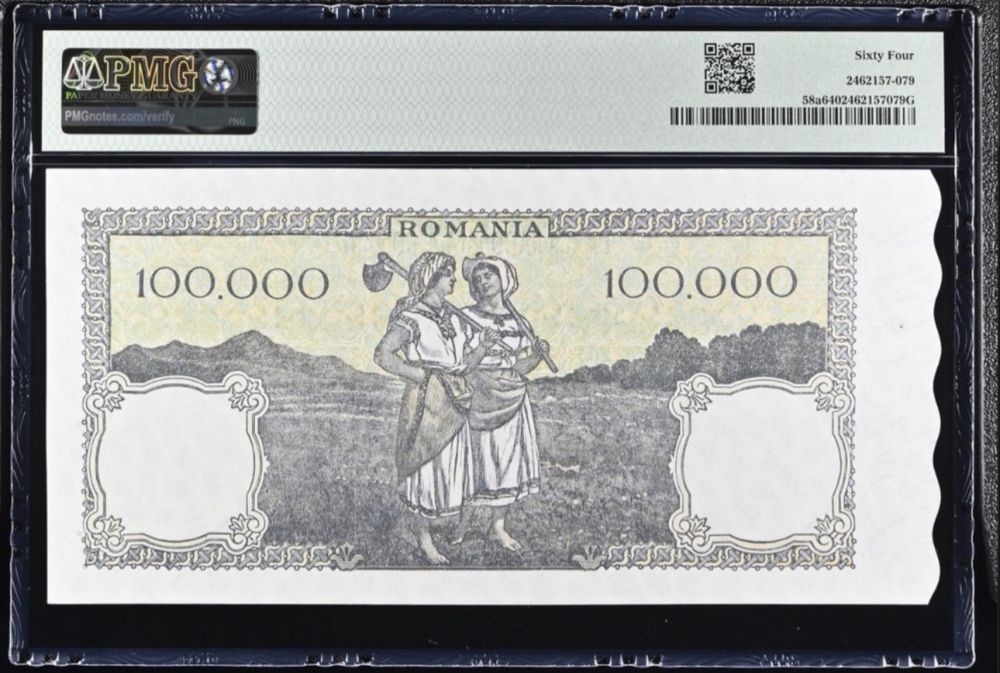 Bancnota  PMG  UNC  gradata