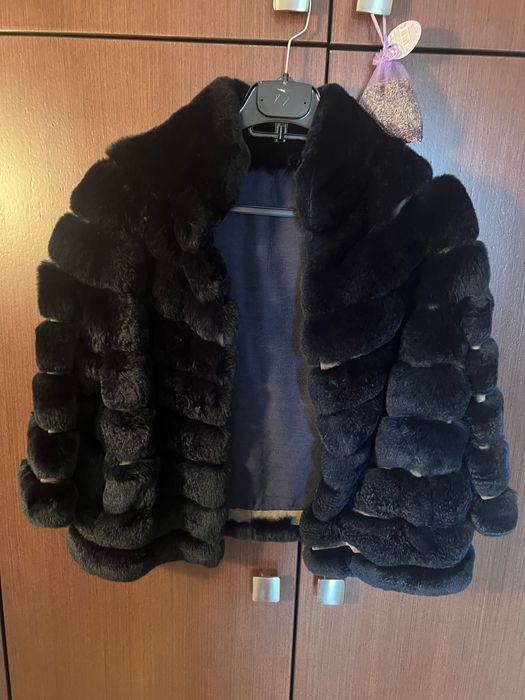 Уникално меко палтенце от естествен косъм ХС размер