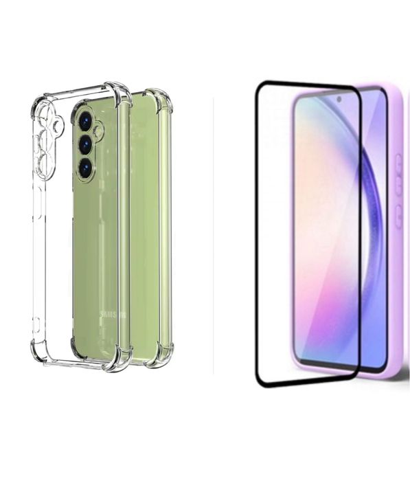 Husa SocProof Clear + Folie Sticla - Samsung A15/A16/A17/A26/A36/A56