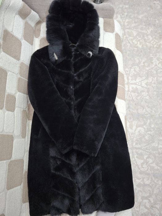 Мутоновая шуба + норка