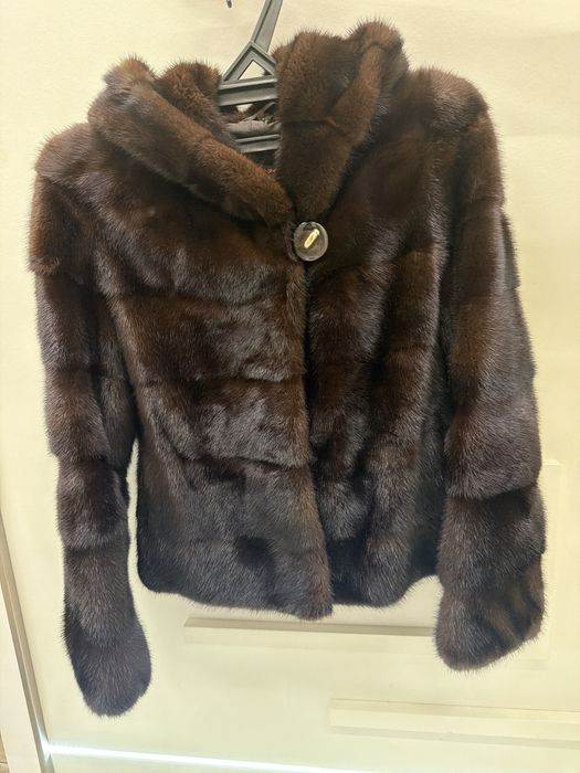 Шуба норковый коричневый