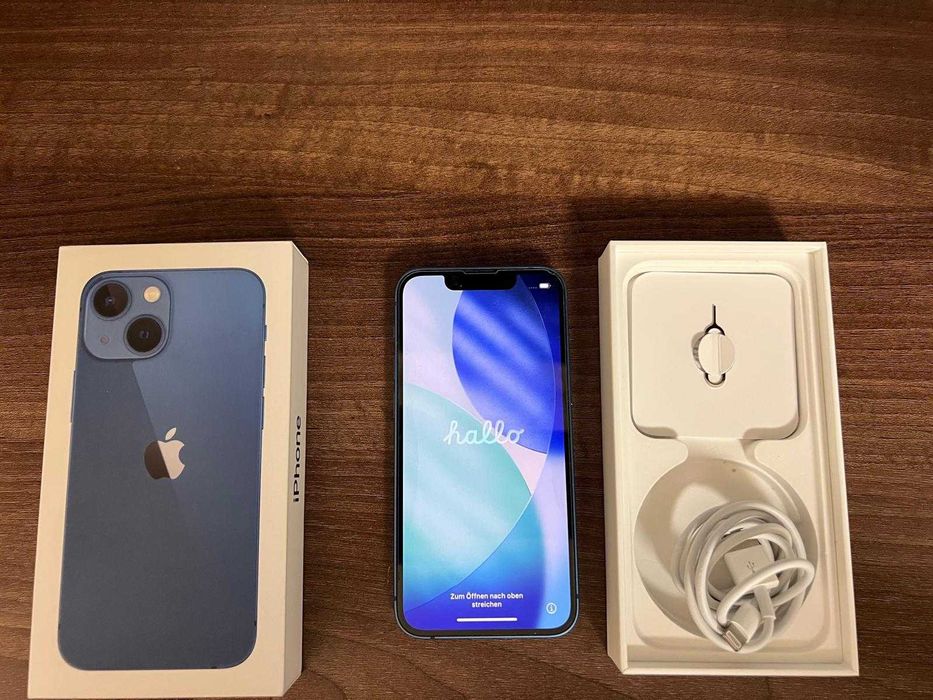 iPhone 13 mini 256 GB albastru impecabil