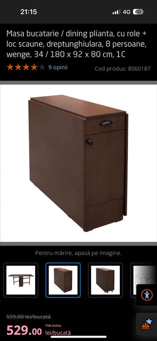 Vînd masă plianta bucătărie