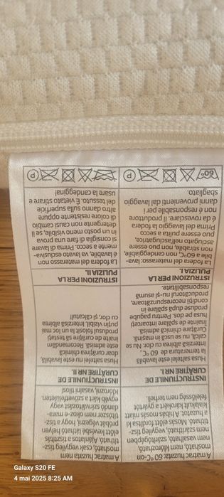 saltea cocos 80 l x 140 L