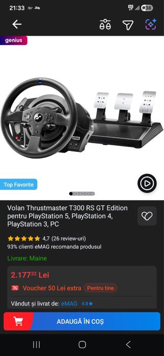Volan Thrustmaster T30rs GT  Edition