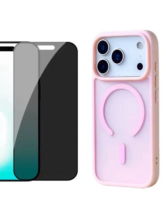 Husa Magsafe Acrilyc Mata+Folie Sticla Iphone 17 PRO 17 AIR 17 PRO MAX