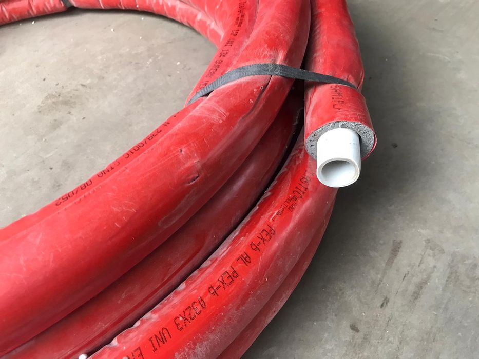 Țeavă pexal 32x3 colac 25 Ml izolație roșie