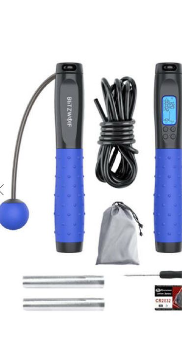 Coarda de sarit digitala Blitzwolf BW-JR1 cu contor (negru)