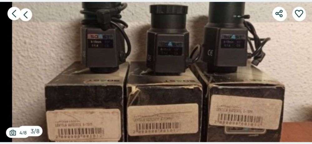 Obiective camere supraveghere CCTV , fix , manual și autoiris