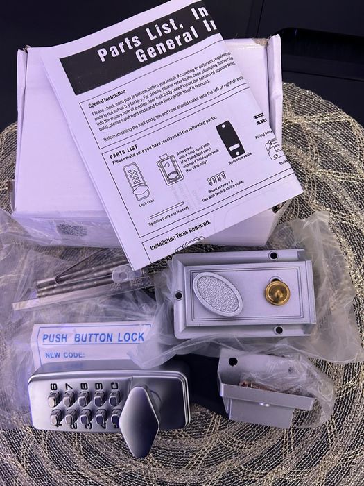 Incuietoare cu cod, Aliaj, 107 x 43 x 20 mm, Argintiu