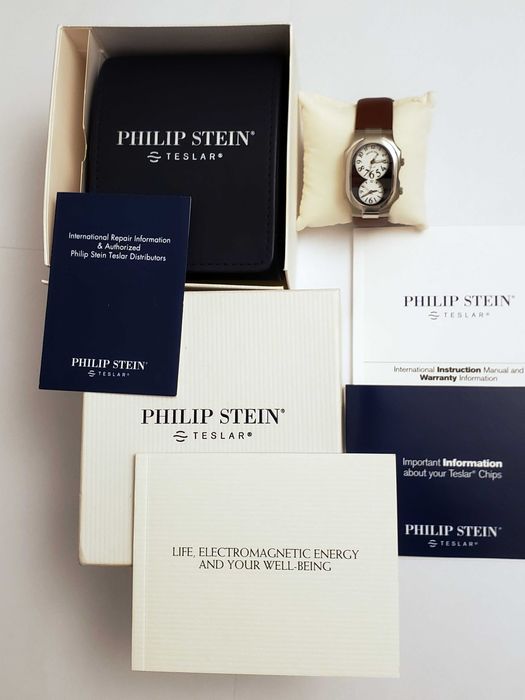 Ceas - Philip Stein Teslar -cu oră duală, fabricat în 2005, NEFOLOSIT!