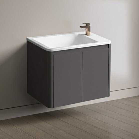 PVC шкаф за баня с мивка NOVA DARK GREY 60 см