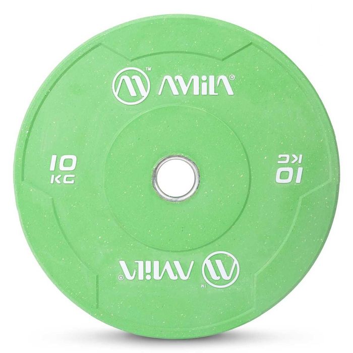 Сет Олимпийски Дискове Amila Color Slim 150 кг, Bumper Plate, Тежести