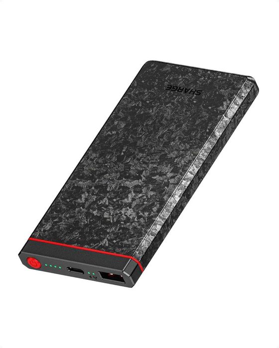 Външна батерия SHARGE CarbonBlade, 10000mAh, 22,5 W, USB-C и USB-A