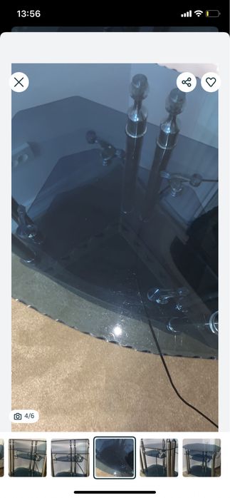 Подставка для тв стекло синий