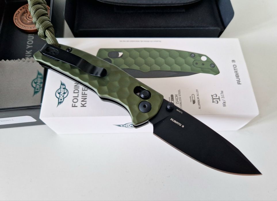 Cutit pliabil EDC Oknife Rubato 3, otel 154CM, rail lock, nou
