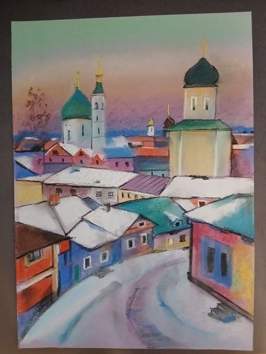 Картина "Зима"пастель