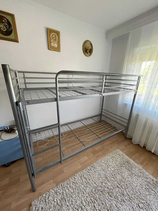Pat supraetajat metalic + 2 saltele Viscotex Super Ortopedică
