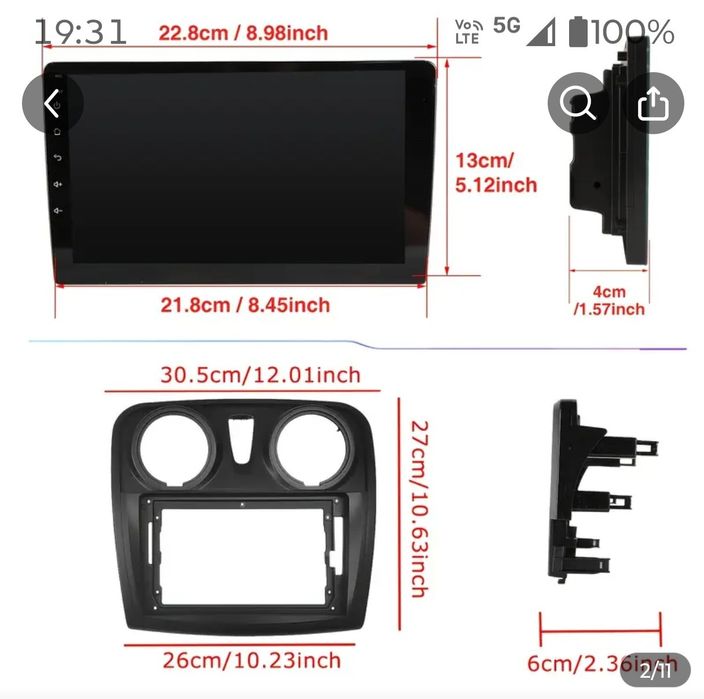 rama navigatie 9 inch logan sandero