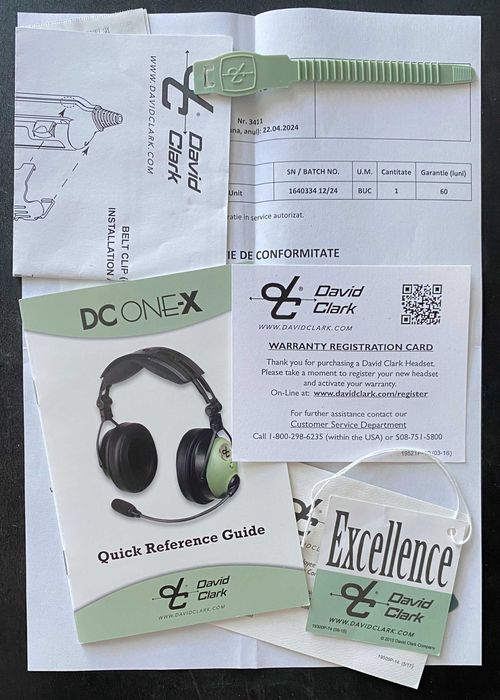 Casti aviatie David Clark DC ONE X cu Noise Canceling si Bluetooth