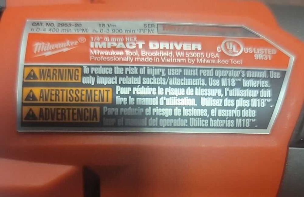 Milwaukee 2953 - FID3 masina de insurubat cu impact model SUA Vietnam