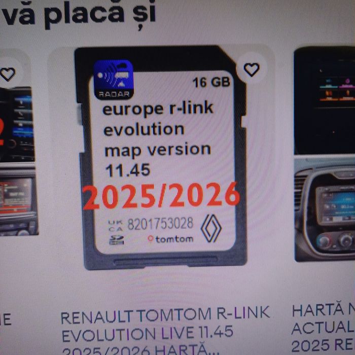 Card GPS Renault R-Link V.11.45/2026