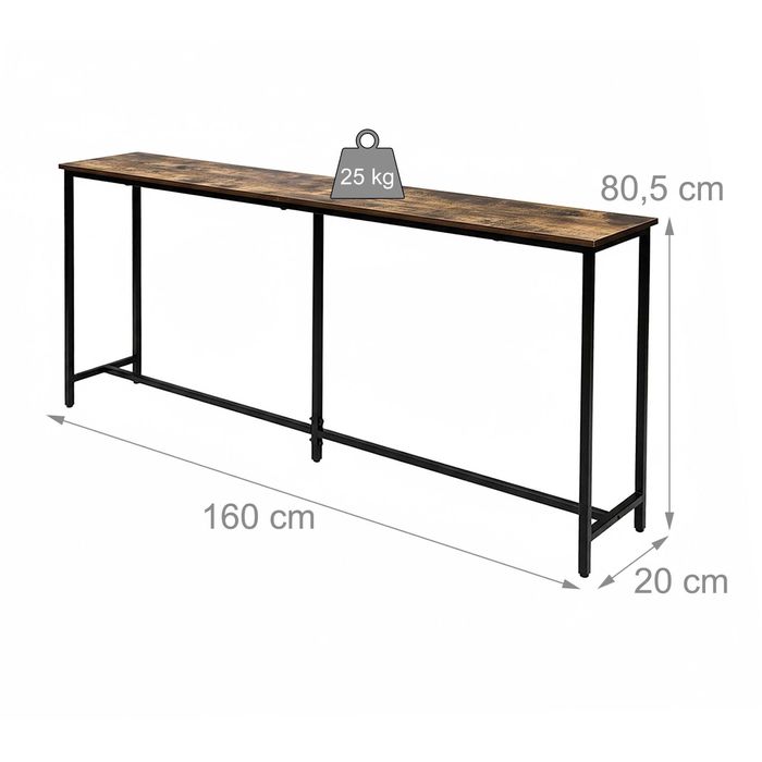 Странична маса 80,5x160x20 см Relaxdays