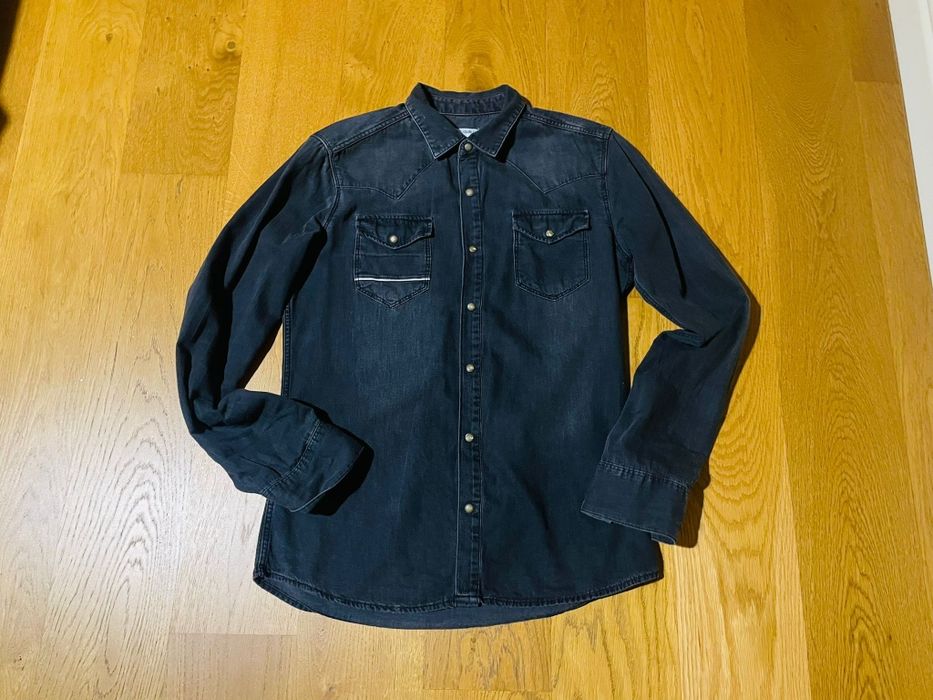 Camasa de jeansi cu broderie pe spate