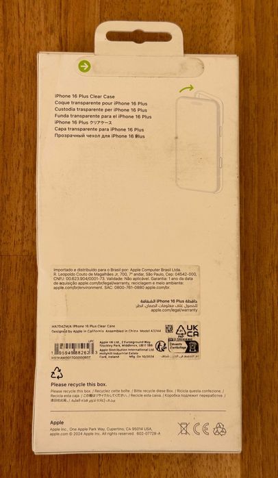 Нов Оригинален iPhone 16 Plus Clear Case with MagSafe кейс / гръб