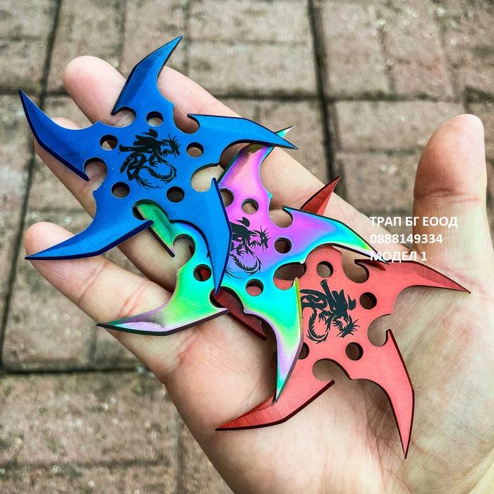 Шурикени Звезди за Хвърляне Дракон Комплект 3 бр. Звезда Шурикен