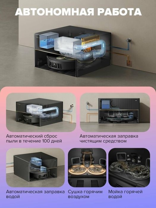 Робот-пылесос Dreame X50 MASTER, навигация VersaLift, HEPA-фильтр