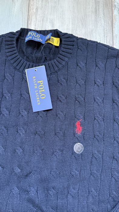 Тъмно син пуловер polo ralph lauren