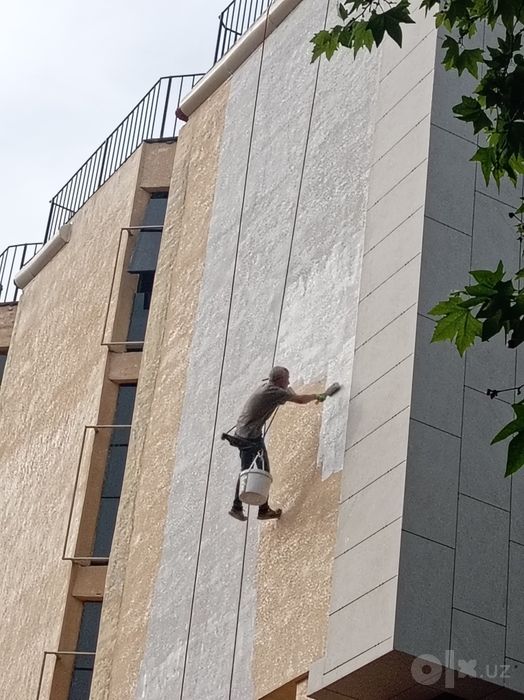 Утепление фасада, швы, козырьки, Альпинисты,высотники,Alpinist xizmati