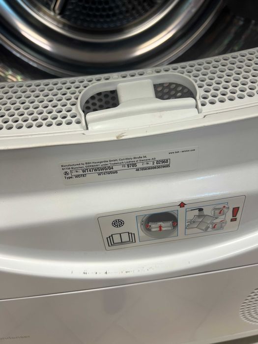 Сушилня Siemens WT47W5W0 Iq700 60 см - 8 кг - бяла