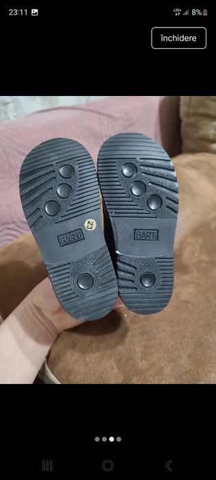 Pantofi baieti noi din piele 23
