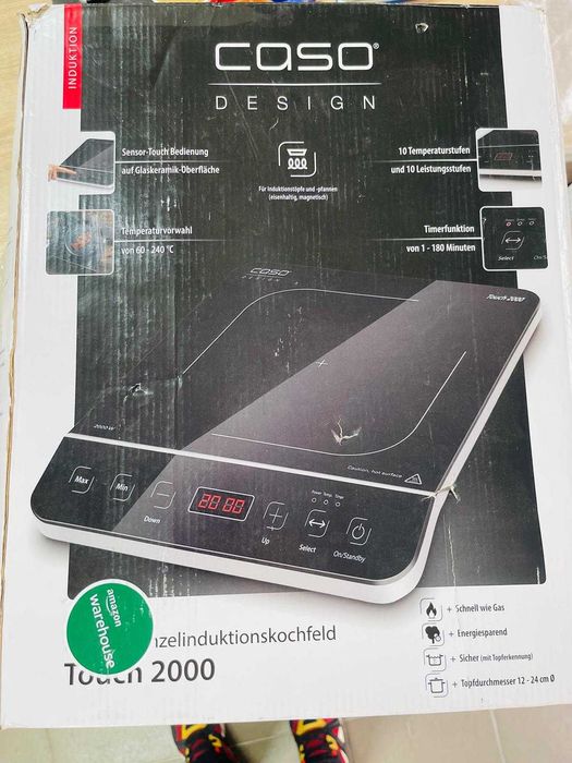 Plită cu inducție CASO Touch 2000 cu o singură zonă de gătit, 2000 W