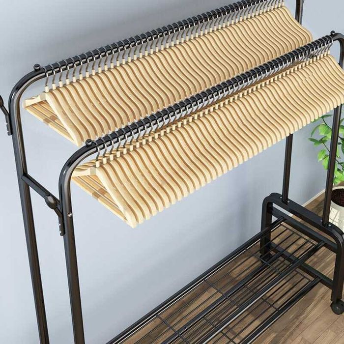 Напольная отдельно стоящая вешалка для одежды Двойной стержень