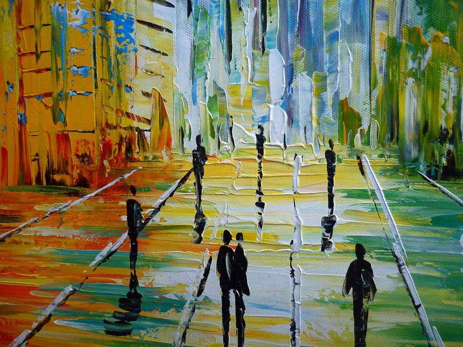 картина маслени бои - Град