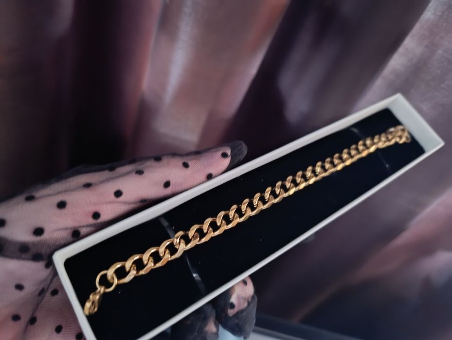 Мужской браслет и перстень -кольцо в золотом цвете