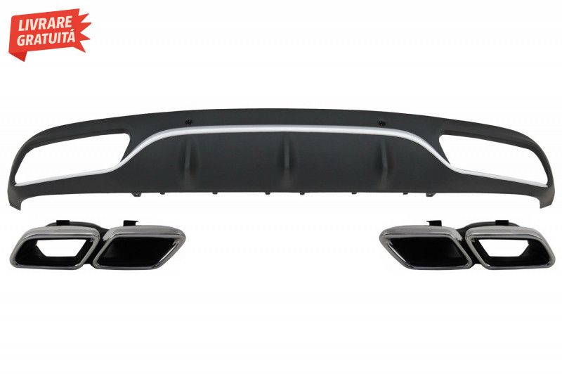 Difuzor Bara Spate cu Ornamente Evacuare Mercedes C-Class C205 A205 Co