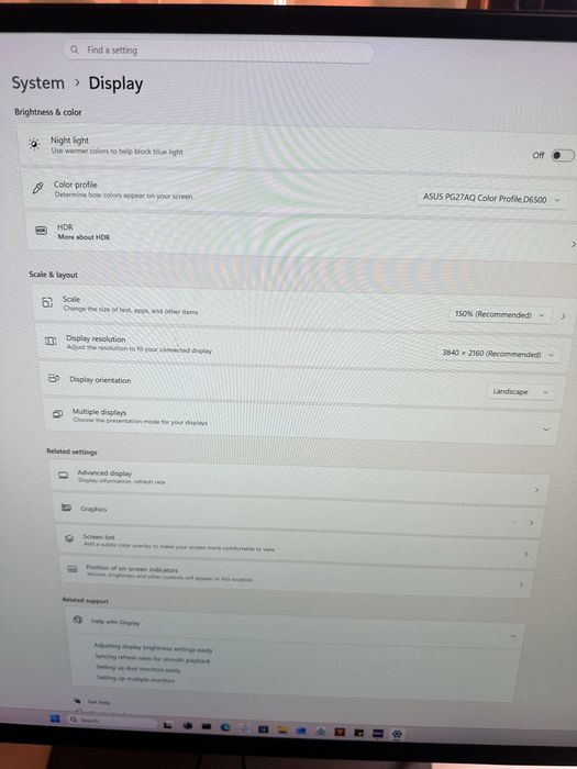 4К Монитор Asus rog swift pg27aq