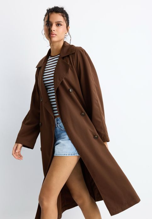 Тренч осенний stradivarius