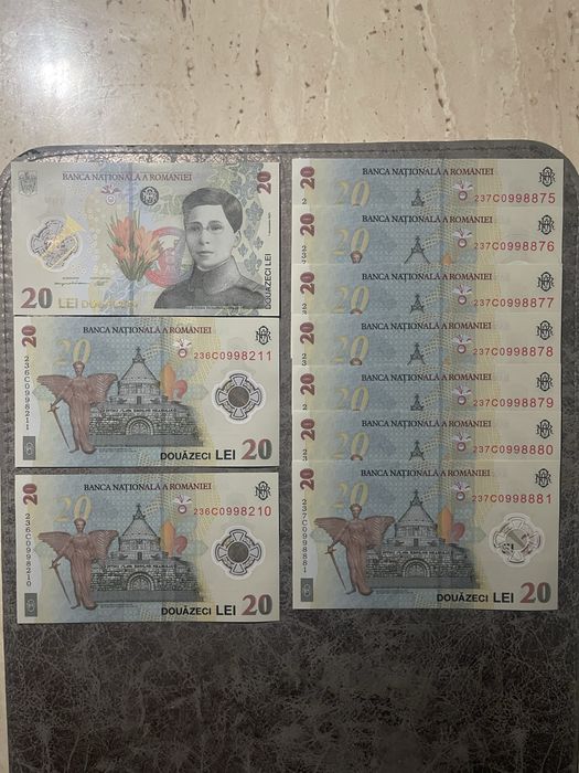 Pentru colectionari bancnote cu  serii consecutive