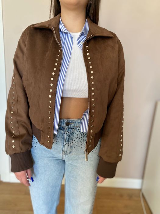 Geacă damă Loewe, piele Suede