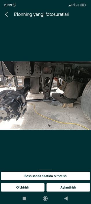 Lentyaga ustanovka qilamiz.