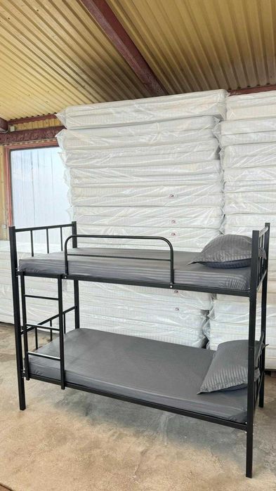 PACHET Pat metalic etajat + 2 saltele + Set complet lenjerie !