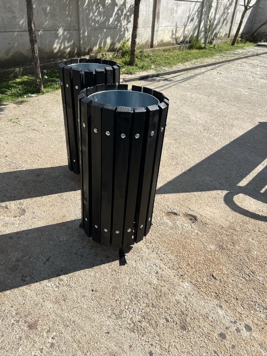 Cos de gunoi stradal metal/lemn