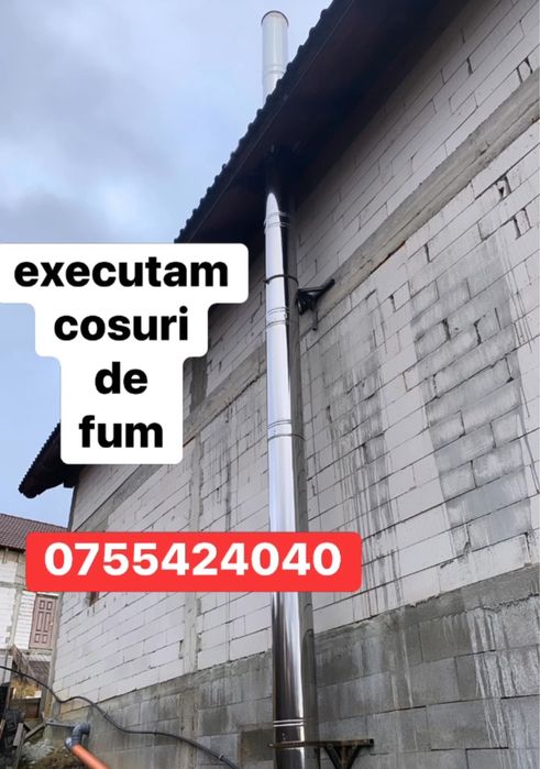 cos de fum horn la centrala sobe pe lemne tubulaturi la hota