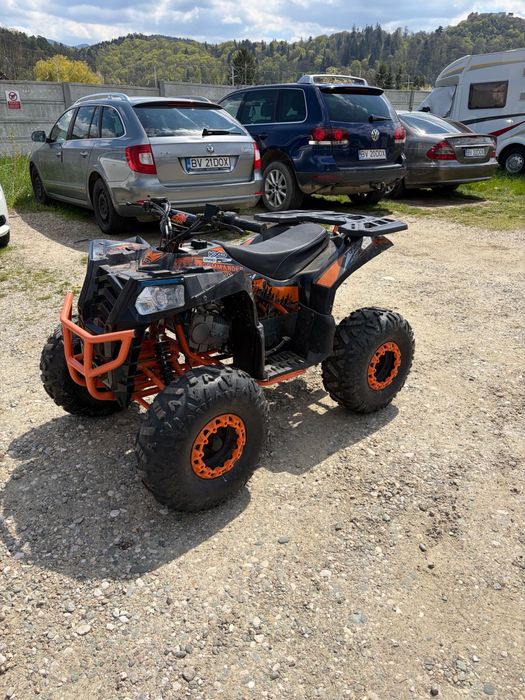 ATV 125cc kxd-commander 007, e start,automata 3+1,4 timpi,8 inch,portocaliu